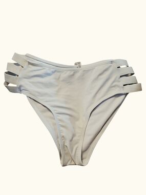 White Strappy Bikini Bottoms Cupshe Size Large